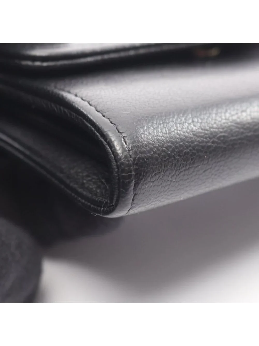 Chanel Coin Purse CC Logo Black Leather